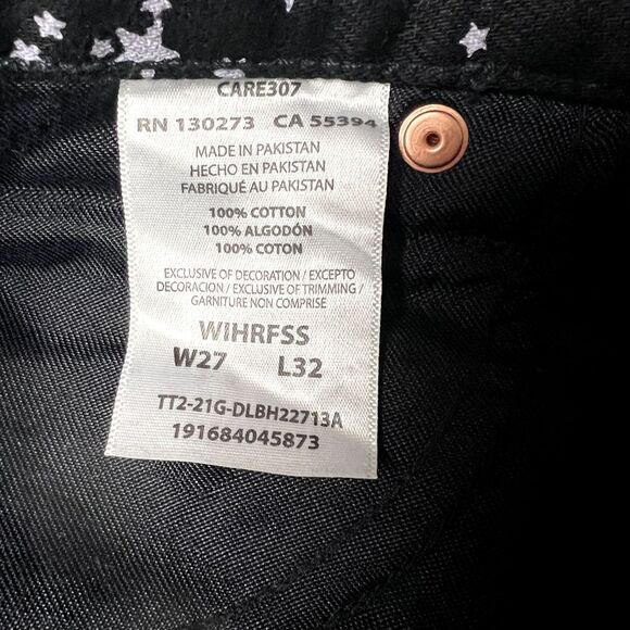 Free People Wrangler Star Print Wide Flare Jeans Western Corduroy Pockets 28x32 - Picture 6 of 13